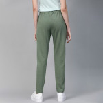 Women Olive Green Solid Track Pants